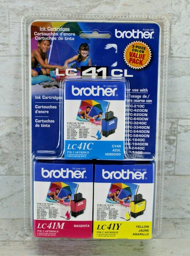 Brother LC41CL3PKS New Color Ink Cartridges 3-Pack Expired 2007 - Sealed