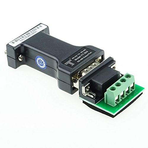 JBER RS232 to RS485 Interface Converter DB9/DB9 Compact Interface Converter Adapter(Maxim Chip and Half-duplex) (RS232 to RS485 (Industrial Grade,Black))