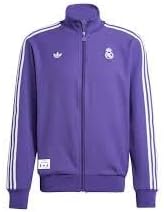 adidas Men's Real Madrid Terrace Icons Track Jacket (US, Alpha, Medium, Regular, Regular, Purple)