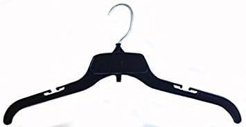17" Heavy Top Hangers (Black, 12/Pack)