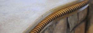 Concrete Countertop Edge Form - Rope design - 8 ft long by 2.25 tall. About 5/8 inch detailed edge.