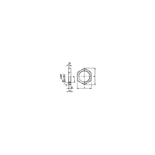 25pcs Metric DIN 80705 M16X1.5 Thin Conduit Panel Nut, Steel, Zinc 14 H Steel - Zinc Plated in USA by Aspen Fasteners, ASMM19815