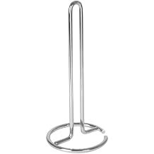Spectrum Chrome Paper Towel Holder Countertop Kitchen Organizer, Easy Tear Modern Freestanding Kitchen Hand Towel Roll Stands Vertical for Standard and Large Paper Towel Rolls with Durable Steel Base