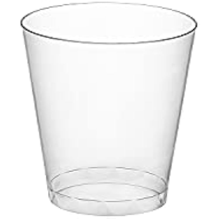 Party Essentials Disposable Hard Plastic Shot Shooter GlassesTasting Cups, 200-Count, 1.5-Ounce Clear