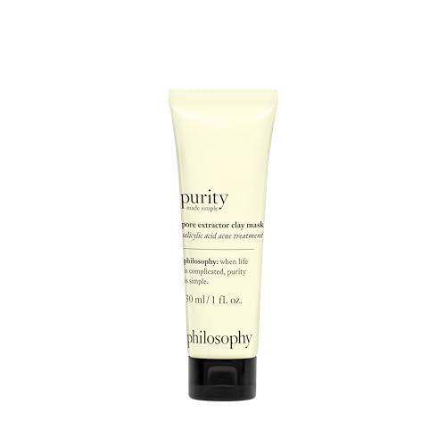 philosophy purity made simple pore extractor clay face mask - with purifying white kaolin clay, salicylic acid & natural exfoliants removes impurities and reduces the appearance of pores