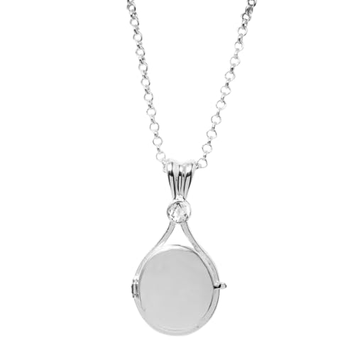 New H2O Locket Necklace Fashion Natural Zircon Silver Plated Copper Pendant Just Add Water Mermaid Sea Shell Jewelry Fashion Creative Gift