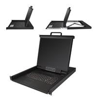 19 in. 1U Single-Port KVM Console for Server Rack
