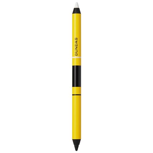 Dundas Eyeliner, Black & White Liner Pencil for Eye Make Up, Waterproof, Long Lasting, Double Ended, Safe for Waterline & Sensitive Eyes, Vegan & Cruelty Free Makeup, All Skin Types