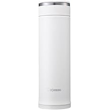 Zojirushi SM-JF48-WA Water Bottle, Stainless Steel Mug, Bottle, Direct Drinking, Lightweight, Cold Retention, 16.2 fl oz 480 ml, White