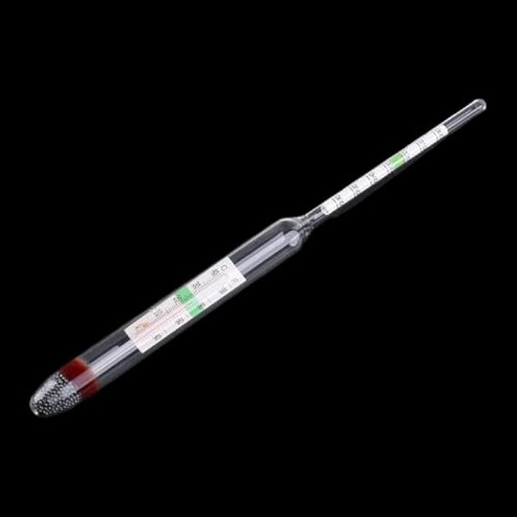 Glass Aquarium Hydrometer with Built-in Thermometer Marine Floating Salt Water Salinity Tester Range 1.000-1.060 7.87in, 20cm