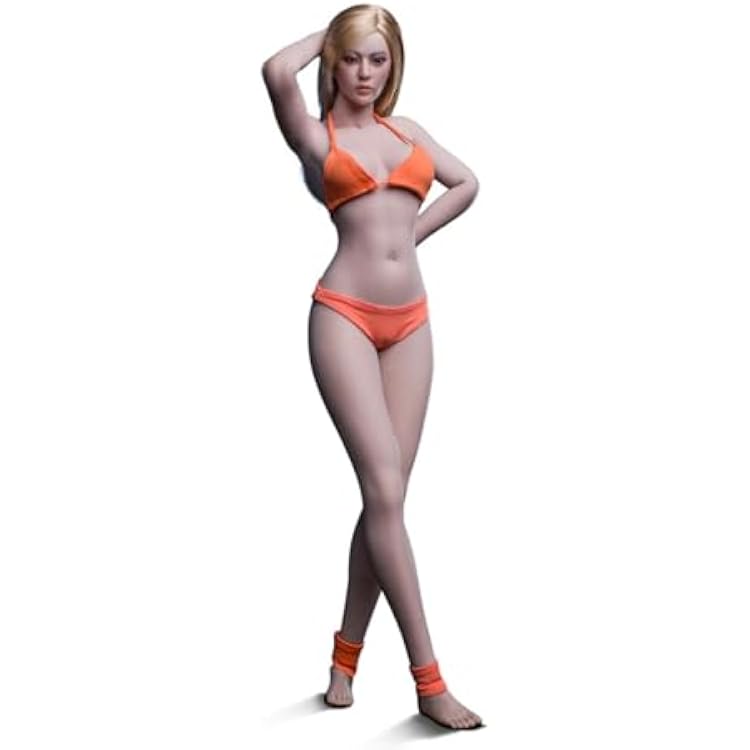 OBEST TbLeague 16 Female Body Seamless Figures, Long Leg Narrow Shoulder Seamless, 10.6 Action Figures, Realistic Full Silicone Body Dolls, Suntan Medium Breast for ArtsDrawingsPhotography S33B