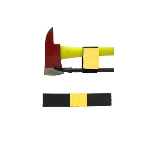 LINE2design Reflective Yellow Marrying Strap - One-Handed Carry for Axe and Halligan with Secure Hook-And-Loop Fastener