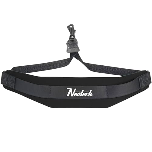 Neotech Saxophone Swivel Hook Neck Strap Soft Sax Padded for Alto Tenor Baritone Soprano - Small, Black - Made in USA