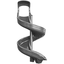Beuta Playground Slide for Kids - Big Spiral Outdoor Slide Attachment for Treehouse or Deck - Plastic Playset Slide for Playground or Backyard with Open Twisty Design - Exit Left - 7 ft - Gray