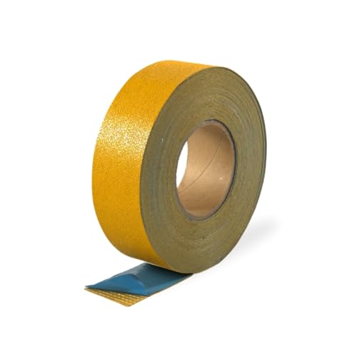 Yellow Outdoor Pavement Marking Tape, Flexible Polymer Rubber Base for Asphalt & Concrete Surfaces - 2 Inches x 50 Feet
