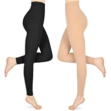 Compression Pantyhose for Women & Men, 2 Pairs 15-20mmHg Medical Graduated Compression Stockings Leggings