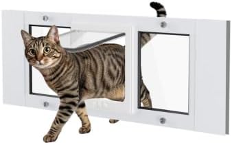 31"-36" Cat Door for Window, Flap Pet Door Fit Window Insert