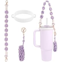 Charms Accessories for Stanley Cup, Versatile Cup Holder with Strap for 14oz, 30oz, 40oz Water Bottle