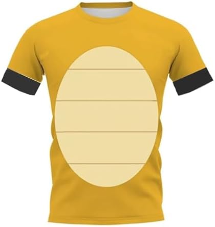 Pink Yellow Summer Round-Neck Printed T-Shirt for Unisex Adults Teens