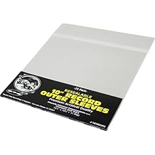 10" Resealable Record Outer Sleeves - Super Clear Premium 2 Mil Thick - Archival Quality BOPP - 10-3/4" x 10-3/8" + 1-1/2" Flap - 10SB02RS (25)