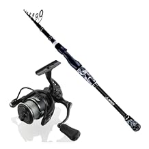 RIFT Venture Telescopic Spinning Rod (Medium) and Loaded Chasm Spinning Reel Bundle (2000/10lb Braid)