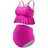 GINKANA Maternity Bikini Two Piece Swimsuits Ruffle High Waisted Maternity Bathing Suit Summer Pregnancy Swimwear