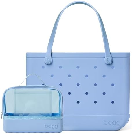BOGG BAG Boggs N Ends Travel Organizer + Original, Large Tote (Carolina On My Mind) Durable, Washable, Tip-proof Beach, Pool, Boat, Work, Sports