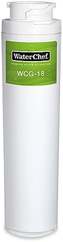 WaterChef MSWF Refrigerator Water Filter Replacement for GE MSWF, 101820A, 101821B, WR02X12345, WR02X12801, NSFANSI Certified, WCG-18
