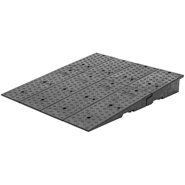 Guardian Rubber Shipping Container Ramps for 6 Lip, 20,000 lb. Capacity for Forklift, Pallet Jack, Hand Truck, 49 x 44 - 4 Ramps Included