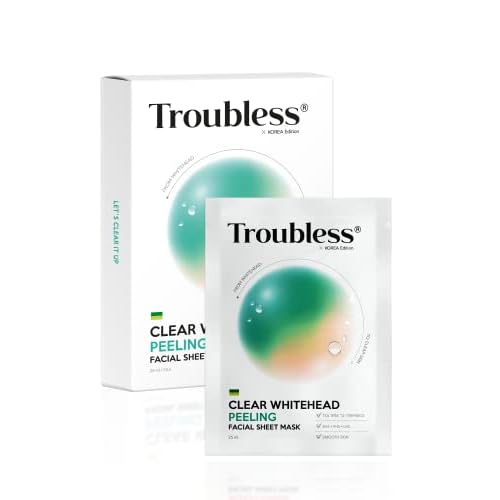 Troubless Clear Whitehead Remover Peel Off 5pcs. | Hydrating Beauty Sheets Day and Night Moisturizer for Face | White and Blackhead Remover Korean Skin Care Peel Off