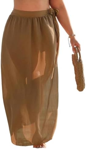 EARKOHA Womens Swimsuit Cover Up Swim Plus Size Womens Bowknot Casual Cover Up, For Summer Beach Vacation