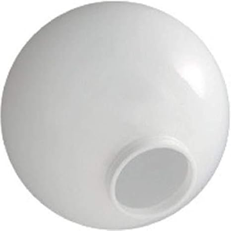 White 6" Globe Acrylic 3-1/4" Fitter