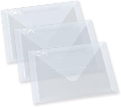 Sizzix Plastic Envelopes, 6.875 by 5-Inch, 3Pack