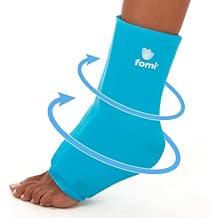 FOMI Hot Cold Ankle Foot Gel Ice Pack Wrap | Premium Comfort 360 Degree Solid Gel Cooling Compression for Plantar Fasciitis, Heel Spurs, Achilles, Tendonitis, Sore Feet, Gout | One Size (Blue)