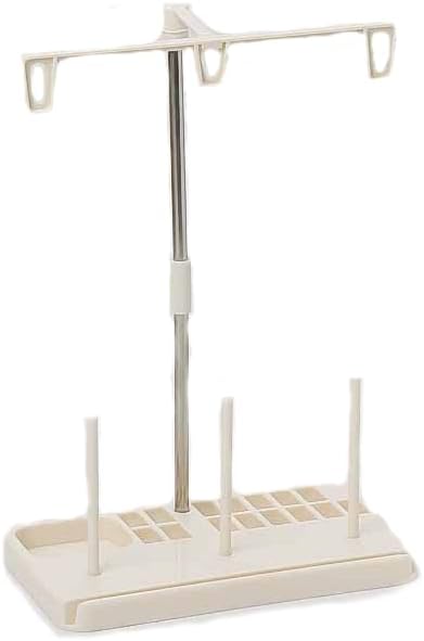 Thread Stand,Three Cones Spool Stand Plastic Sewing Thread Holder 3 Spools Holder Base Thread Rack for Household Sewing Machine Embroidery Accessories