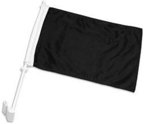 Moon Knives (2 Pack) Solid Black 2ply Car Window Vehicle 12''x18'' Flag - Party Decorations Supplies For Parades - Prime Outside, Garden, Men Cave Decor Flag