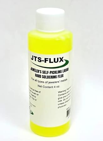 JTS-FLUX Self Pickling Flux for Precious Metals Gold Silver Jewelry and Hard Soldering 4oz / A soldering flux for use with Silver solder, Gold, Platinum or other metals with high melting points - USA