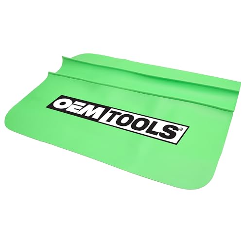 OEMTOOLS 24902 Vinyl Fender Cover, 27 x 34 Vehicle Repair Cover, Car Fender Protector for Mechanics, Mat Holds Tools in Place, Chemical Resistant Heavy Gauge Vinyl Protects Surfaces, Green