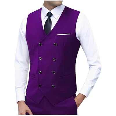 Suit Vest for Men - Mens Casual Formal Dress Vests Business Slim Fit Waistcoat with 3 Real Pockets Tuxedo Suits