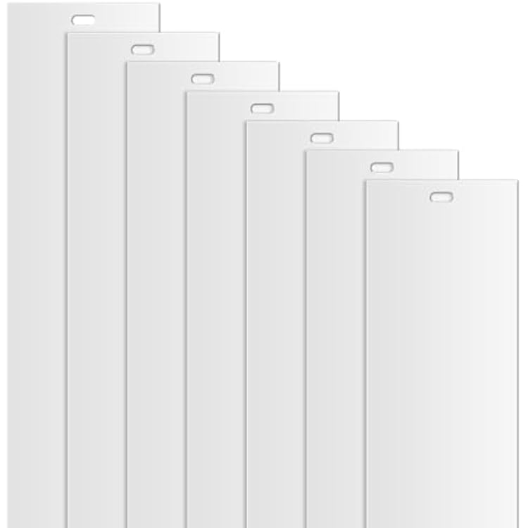 12 Pack 82.5 White Vertical Blind Replacement Slats PVC Vertical Window Blinds UV Resistant Verticals Window Blinds for Sliding Doors & Windows