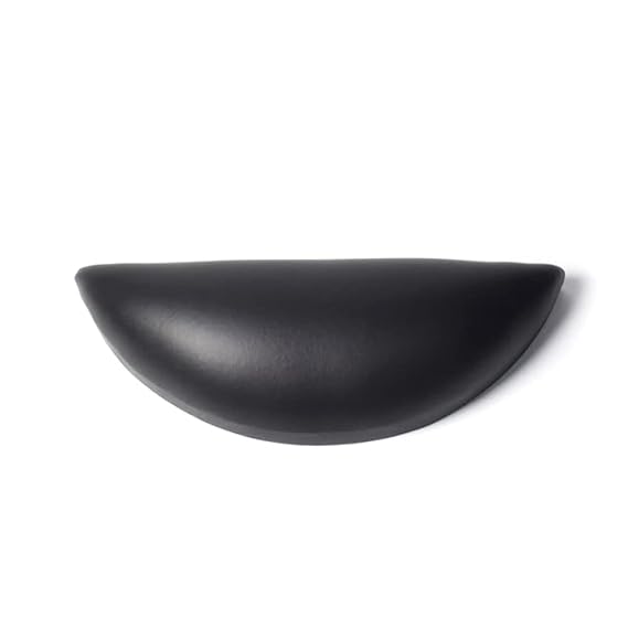 Noel Asmar Padded Footrest for Hand Hammered Stainless Steel and Copper Bowls, Half Moon Design, Premium Pedicure Accessories (Black)