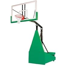 First Team Storm Arena Steel-Glass Portable Basketball System With Official Glass Backboard44; Forest Green