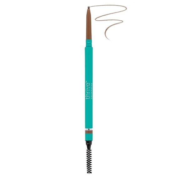 Thrive Causemetics Infinity Waterproof Eyebrow Pencil, Taupe Shade | Retractable Fine Tip, Dual-Ended Spoolie Brush, Hyaluronic Acid & Shea Butter, Vegan & Cruelty Free, Blanka Shade
