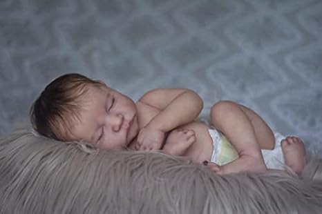 RXDOLL Realistic Reborn Baby Dolls Girl Silicone Full Body 19 Inch Sleeping Baby Look Real Newborn Reborn Dolls Anatomically Correct Real Life Baby Doll with Toy