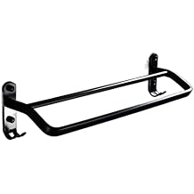 Towel Racks Space Aluminum Towel Rack Bathroom Anti-Fade Towel Rack Black Double Rod Durable Stable Towel Bar Organizer (Size : 60cm)