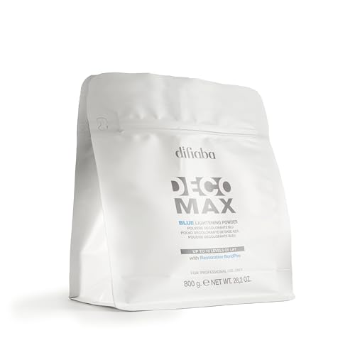DIFIABA - Decomax Hair Lightener - Blue Dust-Free Powder Lightener - For All Lightening Techniques - Up to 10 Levels of Lift - with Anti-Yellow Pigments & Restorative BondPlex