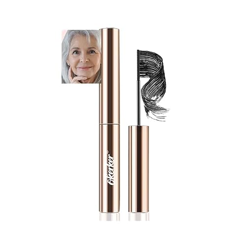 Black Mascara for Fine Short Lash & Older Women & Mulit-layered Lashes, Ultimate Length Volumizing Lower Bottom Lashes Mascara, Ultra-Precise Slim Adjustable Brush to Any Angle, Smudge-proof