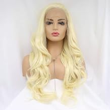 613 Blonde Lace Front Wigs Long Loose Wave Blonde Wig Natural Hair Heat Resistant Fiber Hair Synthetic Lace Wigs for Fashion Women 24 Inch