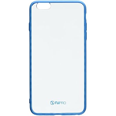 iPhone 6s Plus case, iPhone 6 Plus case, Nupro Lightweight Protective Bumper Case Cover for Apple iPhone 6s Plus (5.5" screen) - Clear/Blue