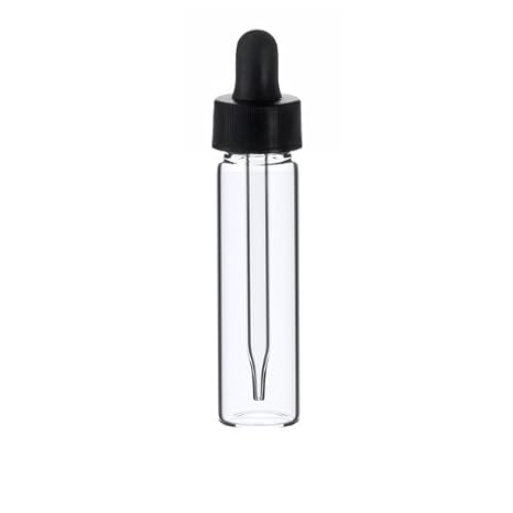 2 Dram Clear Glass Vial - Dropper - Pack of 72